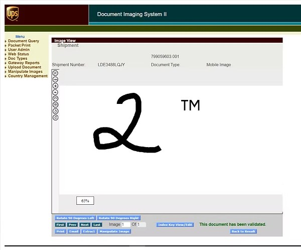 Legacy image viewer: a small document preview with a column of tiny icon buttons